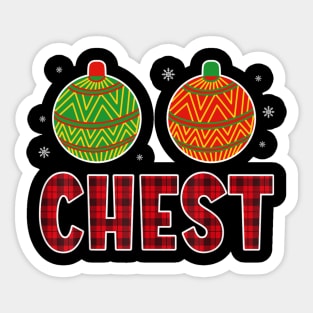 Funny Chest Nuts Couples Christmas Chestnuts Sticker
